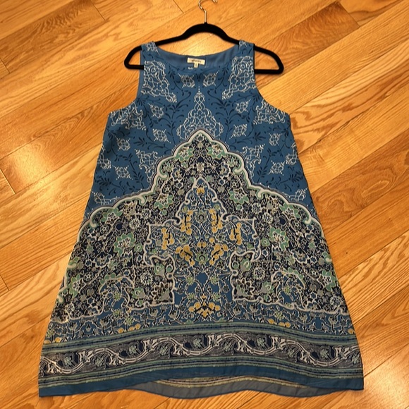 Max Studio Blue Patterned Dress - Picture 1 of 9